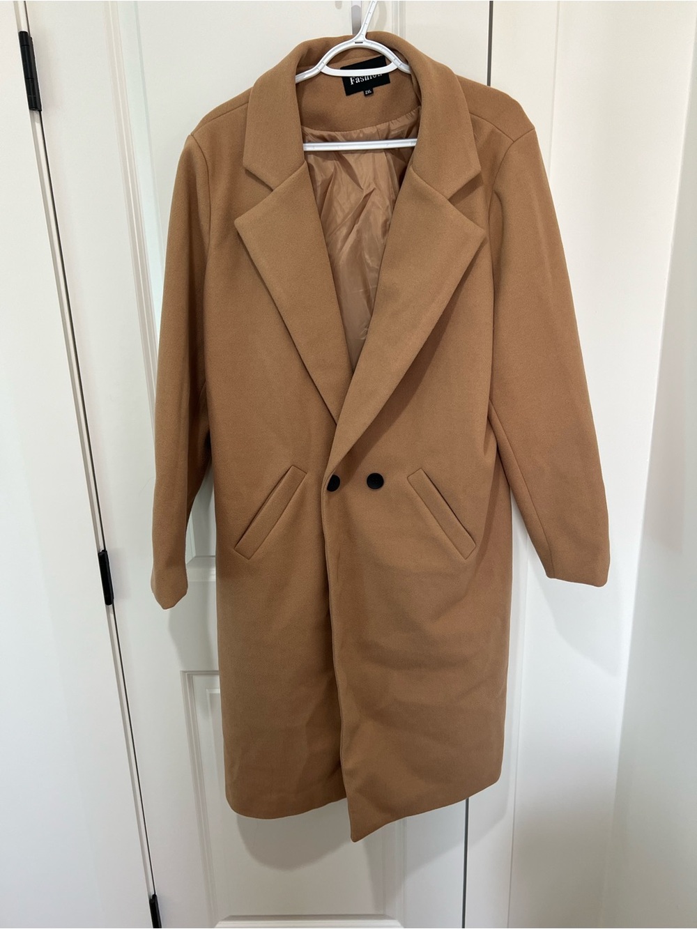Women’s Camel Wool-blend Peacoat